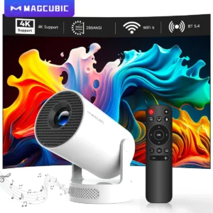 Pro + Projector Built in 5W Speaker 1280*720P Android 11 290ANSI Dual Wifi6 BT5.4 Outdoor Portable Projector