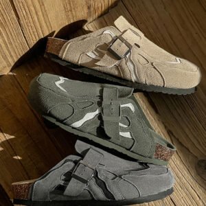 2025 one-legged design Birkenstock shoes men's slippers lazy shoes