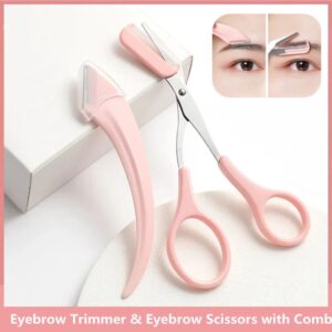 Eyebrow Trimmer Scissor With Comb Beauty Products