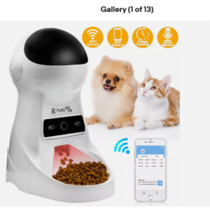 Petu smart pet automatic feeder cat and dog timing quantitative camera visual self-service food
