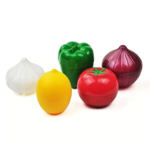 Vegetable Preservation Box with Lid, Storage, Refrigeration, Sealed Garlic and Onion Box, Kitchen Multi-Functional Multi-Grid Colorful Household
